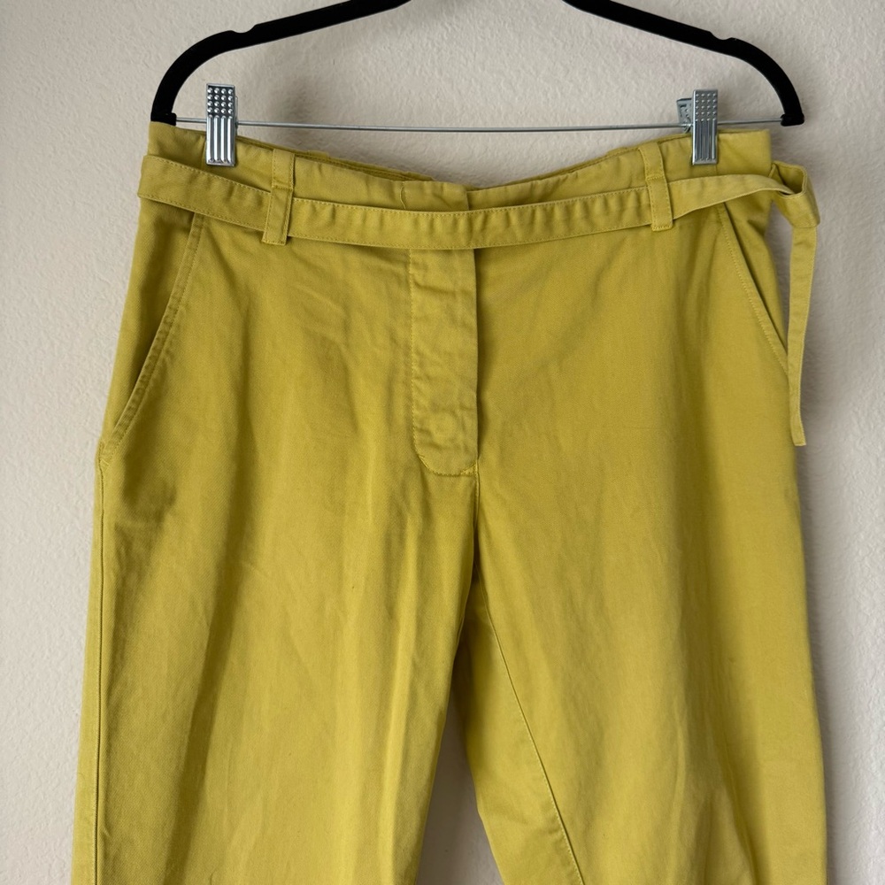 Marni Chartreuse Cropped Chino Trouser Pants - Picture 2 of 5